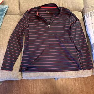 Tory Sport Navy and Red Striped Pullover Size XL